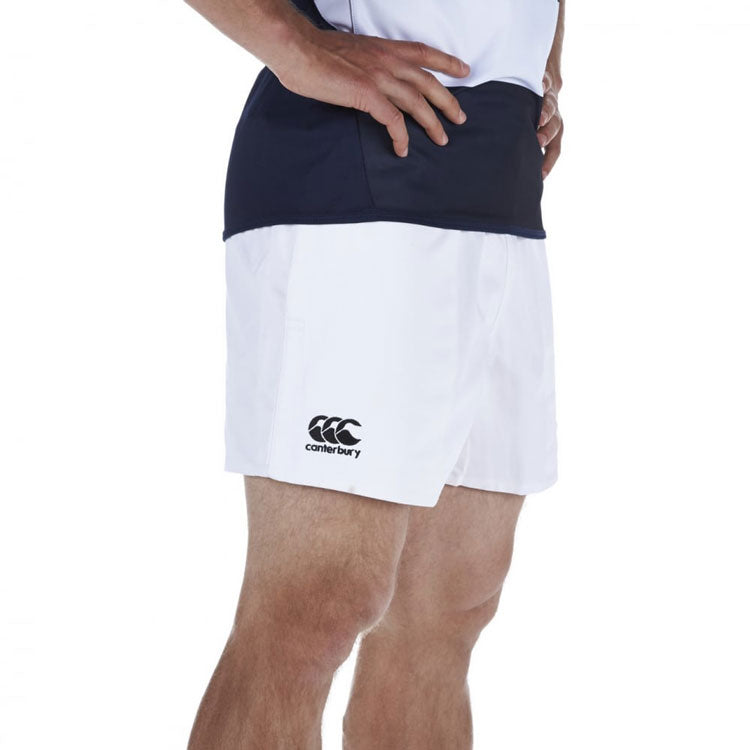 Short Rugby Canterbury Professional Coton Homme – Taille Élastiquée, Cordon Intérieur, Poches, Noir, Taille Large