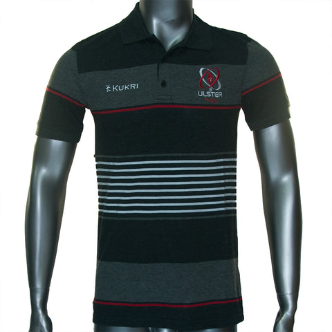 YARN DYE Polo 18 (Charcoal/Red/White)